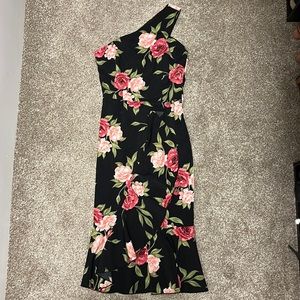 Floral One Shoulder Dress